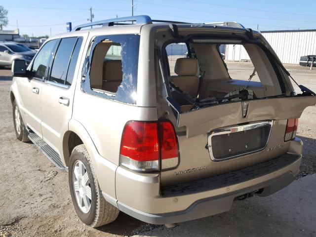 5LMEU68H95ZJ22469 - 2005 LINCOLN AVIATOR 金色 照片 3