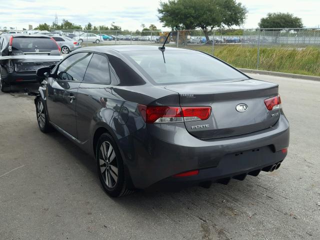 KNAFU6A21D5709110 - 2013 KIA FORTE EX BLACK photo 3