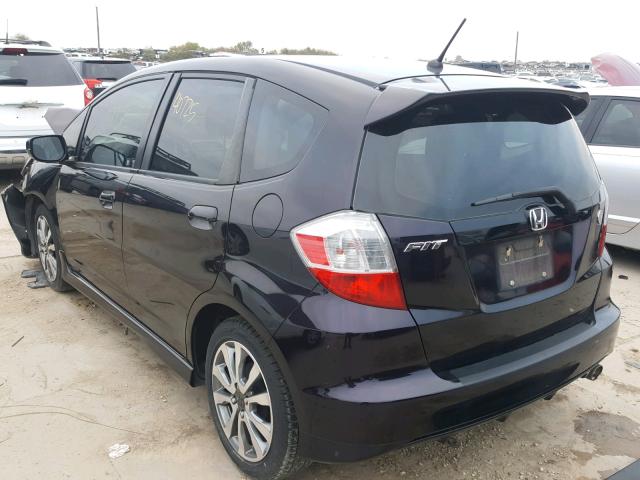 JHMGE8H50DC036725 - 2013 HONDA FIT SPORT BLACK photo 3