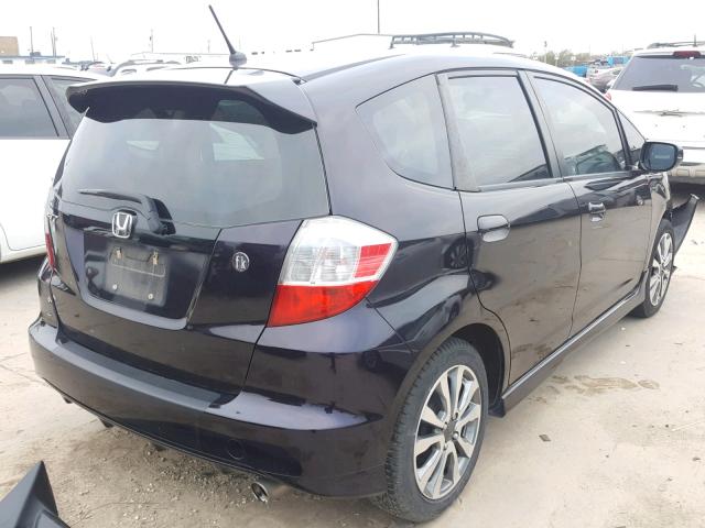 JHMGE8H50DC036725 - 2013 HONDA FIT SPORT BLACK photo 4