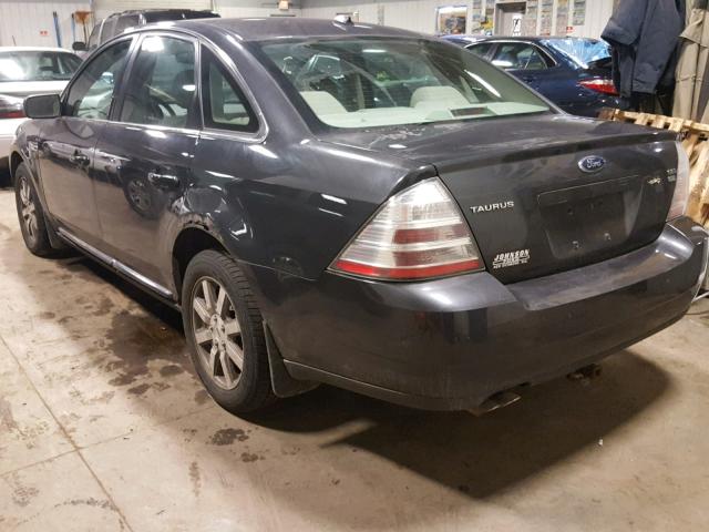 1FAHP27W78G130516 - 2008 FORD TAURUS SEL GRAY photo 3