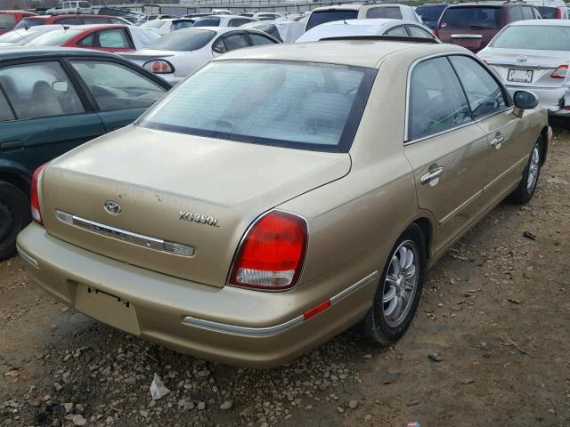 KMHFU45EX2A205652 - 2002 HYUNDAI XG 350 GOLD photo 4