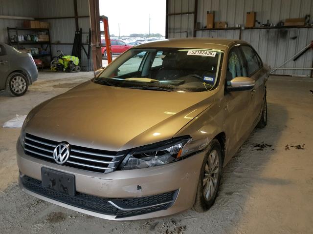 1VWAS7A32FC009688 - 2015 VOLKSWAGEN PASSAT S TAN photo 2