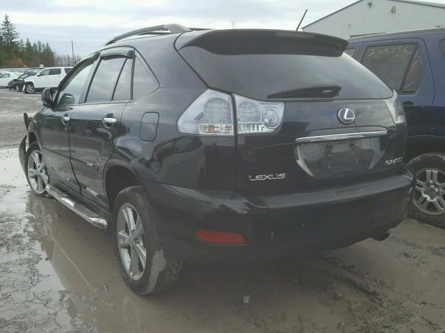 JTJHW31U982061476 - 2008 LEXUS RX 400H BLACK photo 3