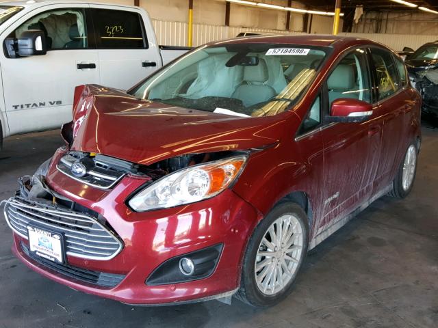 1FADP5BU9DL554559 - 2013 FORD C-MAX SEL RED photo 2