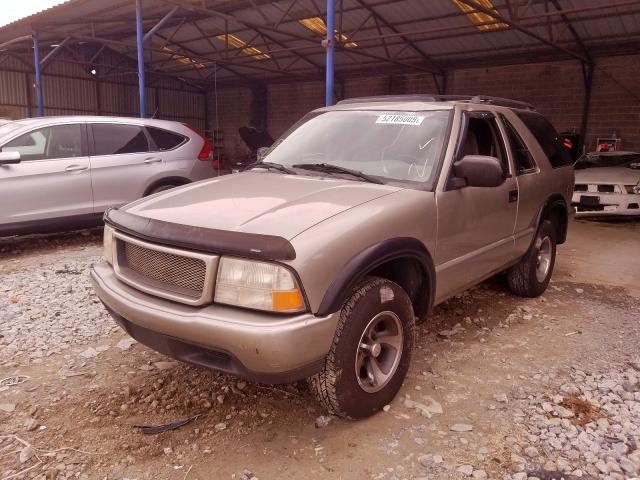 1GKCS18W91K156294 - 2001 GMC JIMMY BEIGE photo 2