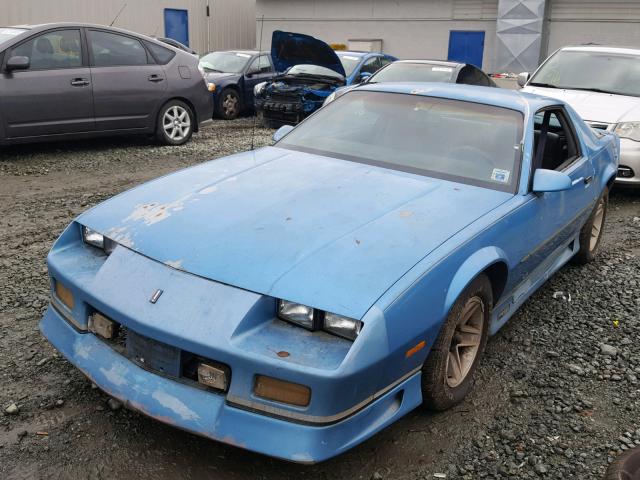 1G1FP23T4ML173749 - 1991 CHEVROLET CAMARO RS BLUE photo 2