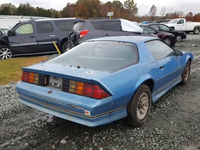 1G1FP23T4ML173749 - 1991 CHEVROLET CAMARO RS BLUE photo 4