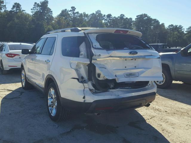 1FMHK7F80BGA17339 - 2011 FORD EXPLORER L WHITE photo 3