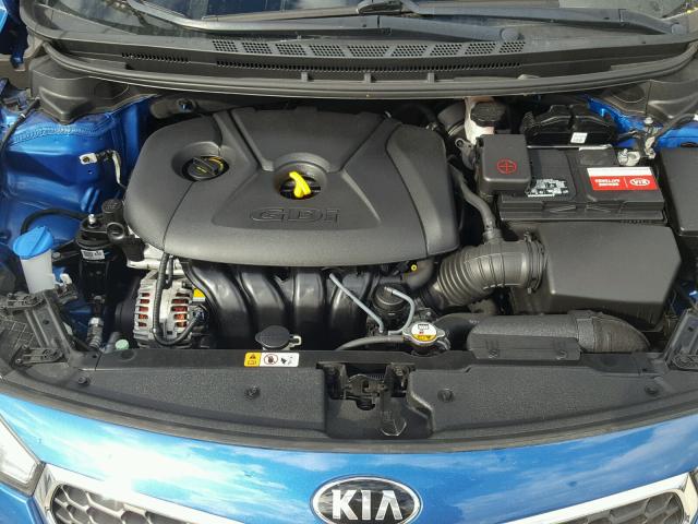 KNAFX4A82F5320981 - 2015 KIA FORTE EX BLUE photo 7