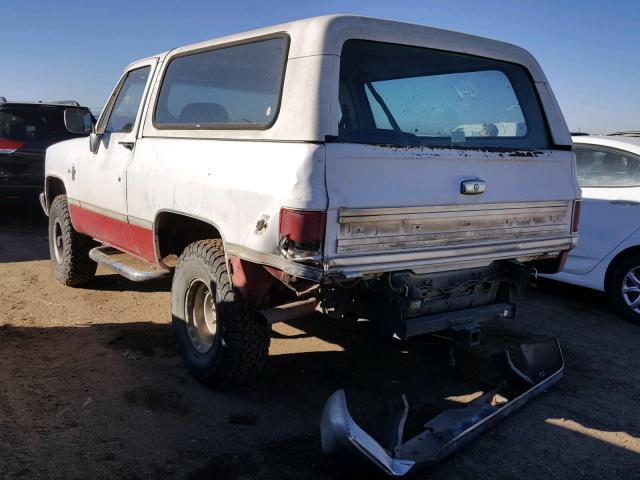 1G8EK18H3GF205054 - 1986 CHEVROLET BLAZER K10 WHITE photo 3