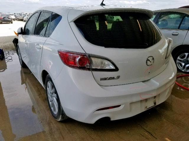 JM1BL1L70C1680298 - 2012 MAZDA 3 I WHITE photo 3