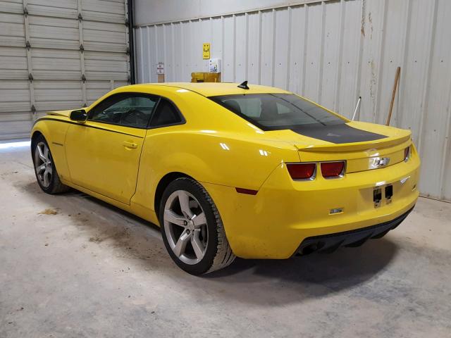 2G1FK1EJ4A9131301 - 2010 CHEVROLET CAMARO SS YELLOW photo 3