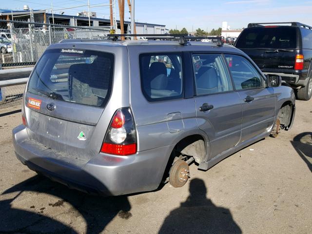 JF1SG66658H731853 - 2008 SUBARU FORESTER S SILVER photo 4