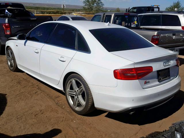 WAUKGAFL1EA051727 - 2014 AUDI S4 PRESTIG WHITE photo 3