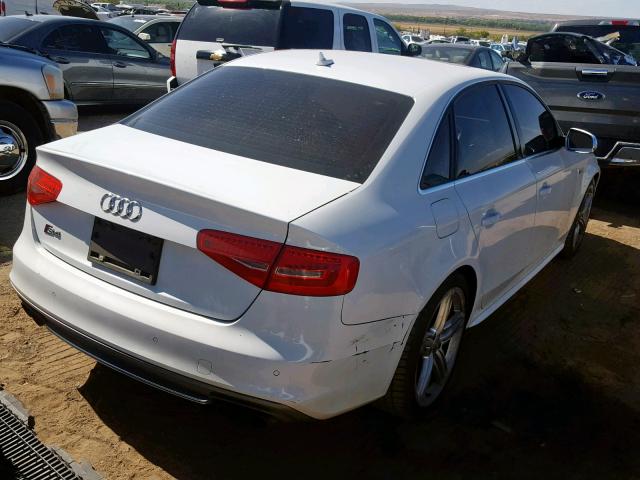 WAUKGAFL1EA051727 - 2014 AUDI S4 PRESTIG WHITE photo 4