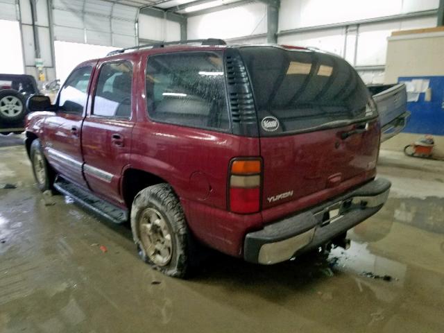 1GKEK13Z04R175693 - 2004 GMC YUKON BURGUNDY photo 3