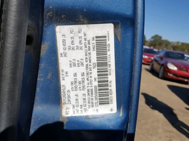 1D7GL32K54S686669 - 2004 DODGE DAKOTA SPO BLUE photo 10