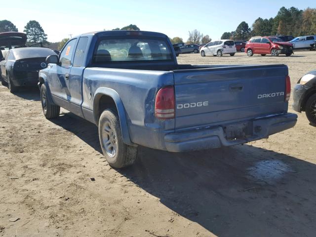 1D7GL32K54S686669 - 2004 DODGE DAKOTA SPO BLUE photo 3