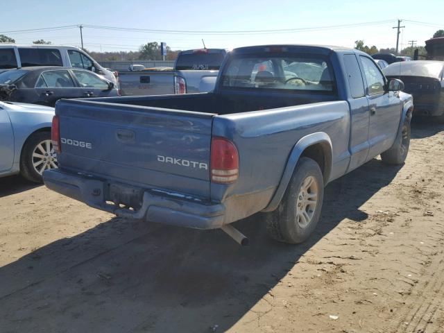 1D7GL32K54S686669 - 2004 DODGE DAKOTA SPO BLUE photo 4