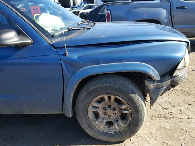 1D7GL32K54S686669 - 2004 DODGE DAKOTA SPO BLUE photo 9