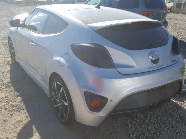 KMHTC6AEXDU110971 - 2013 HYUNDAI VELOSTER T SILVER photo 3