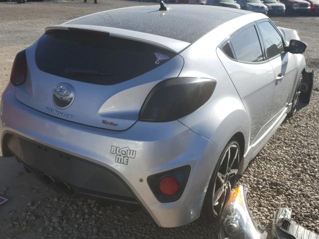 KMHTC6AEXDU110971 - 2013 HYUNDAI VELOSTER T SILVER photo 4