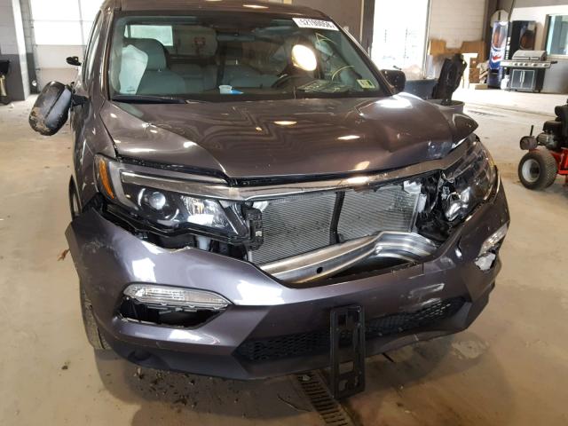 5FNYF5H19GB036311 - 2016 HONDA PILOT LX GRAY photo 9