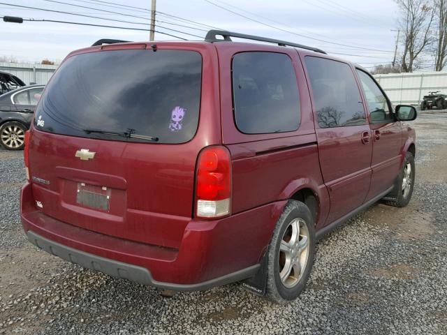 1GNDV23L05D240113 - 2005 CHEVROLET UPLANDER L წითელი ფოტო 4
