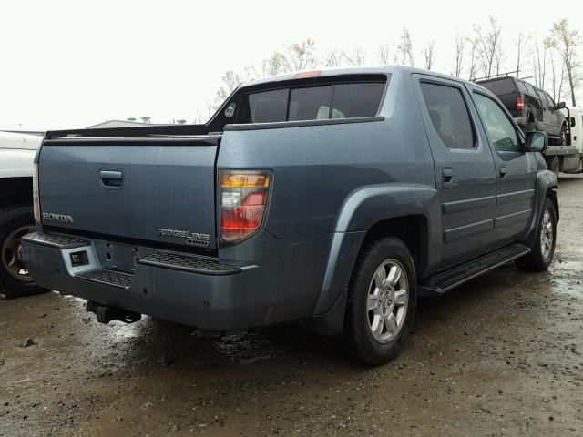 2HJYK16476H552060 - 2006 HONDA RIDGELINE BLUE photo 4