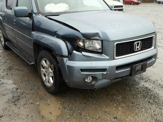 2HJYK16476H552060 - 2006 HONDA RIDGELINE BLUE photo 9