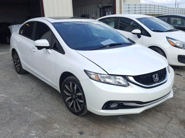 19XFB2F90FE038625 - 2015 HONDA CIVIC EXL WHITE photo 1