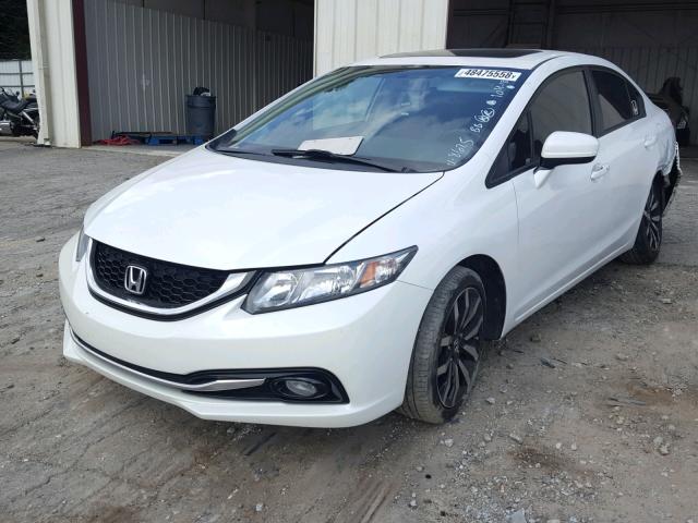 19XFB2F90FE038625 - 2015 HONDA CIVIC EXL WHITE photo 2