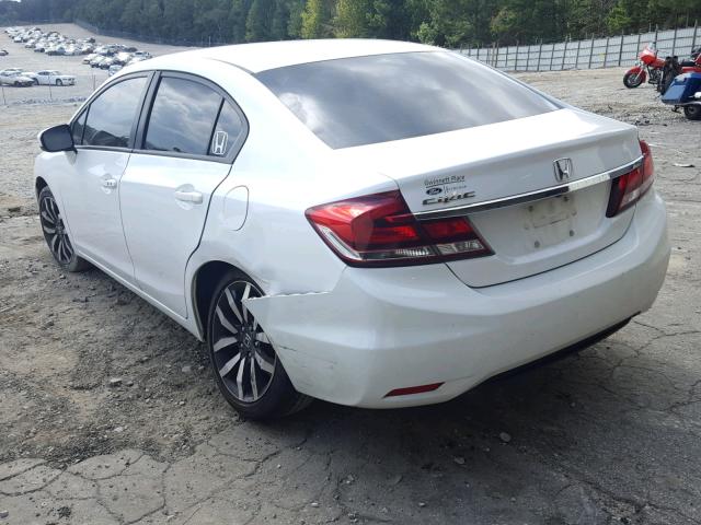 19XFB2F90FE038625 - 2015 HONDA CIVIC EXL WHITE photo 3