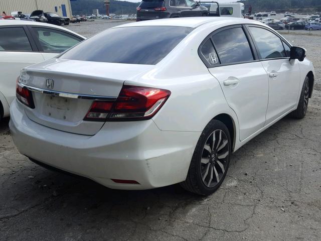 19XFB2F90FE038625 - 2015 HONDA CIVIC EXL WHITE photo 4