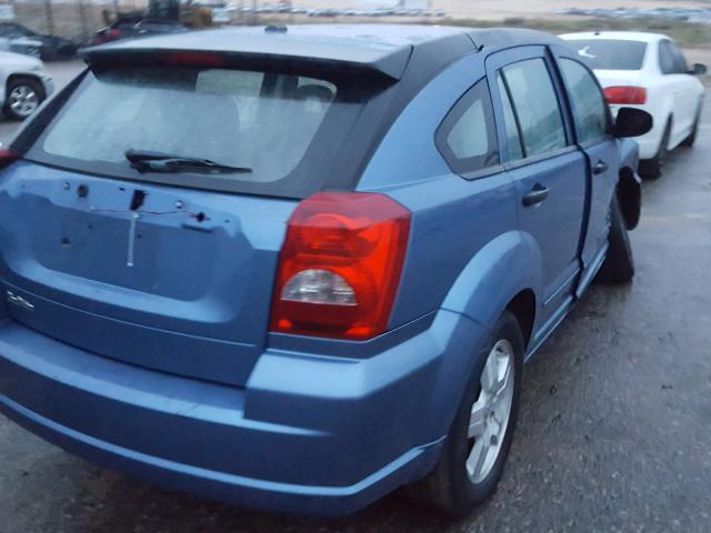 1B3HB48BX7D560123 - 2007 DODGE CALIBER SX BLUE photo 4