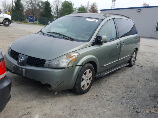 5N1BV28U25N108736 - 2005 NISSAN QUEST S TAN photo 2