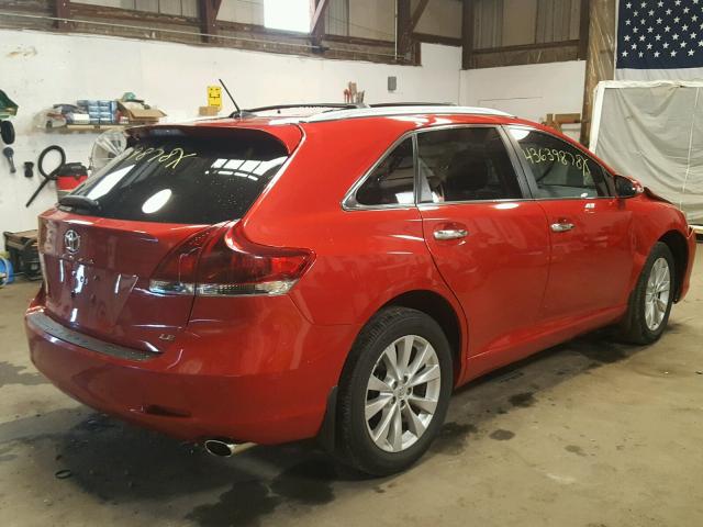 4T3ZA3BBXDU076721 - 2013 TOYOTA VENZA LE RED photo 4