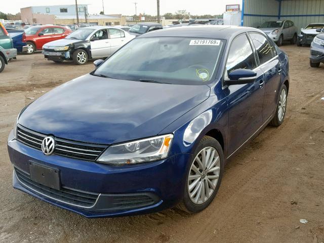 3VWLL7AJXEM433721 - 2014 VOLKSWAGEN JETTA TDI BLUE photo 2