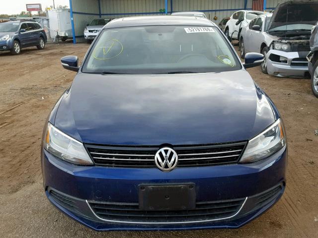 3VWLL7AJXEM433721 - 2014 VOLKSWAGEN JETTA TDI BLUE photo 9