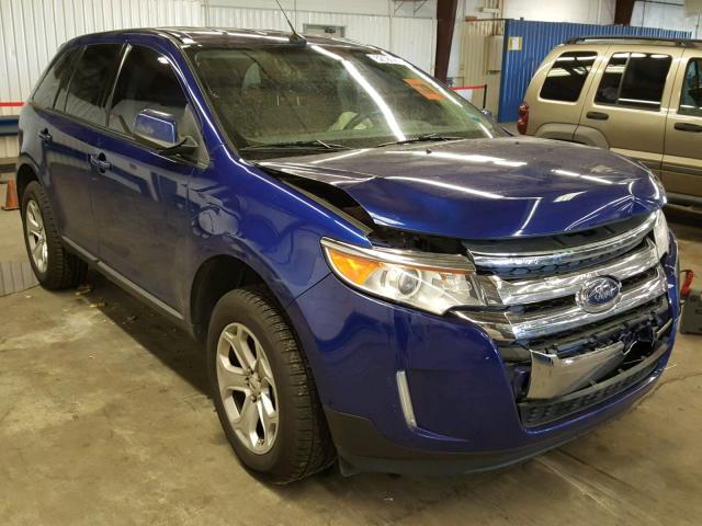 2FMDK3JC1DBB22503 - 2013 FORD EDGE SEL BLUE photo 1