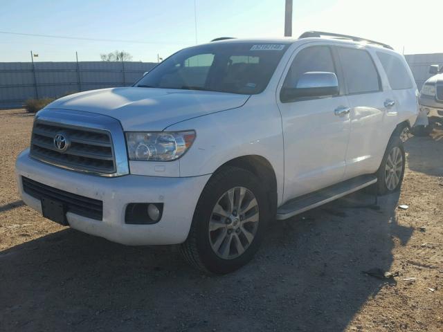 5TDKY5G14CS038555 - 2012 TOYOTA SEQUOIA LI WHITE photo 2