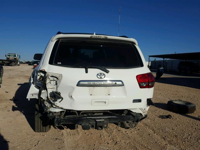 5TDKY5G14CS038555 - 2012 TOYOTA SEQUOIA LI WHITE photo 9