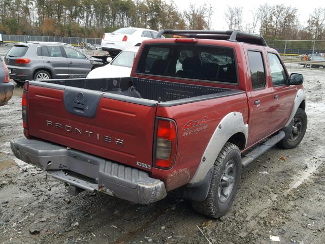 1N6ED27Y81C366819 - 2001 NISSAN FRONTIER C RED photo 4