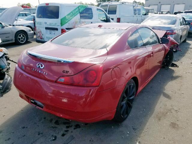 JNKCV64E48M119647 - 2008 INFINITI G37 BASE RED photo 4