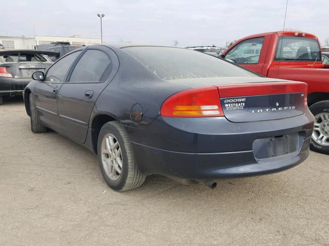 2B3HD46R42H201596 - 2002 DODGE INTREPID S BLUE photo 3