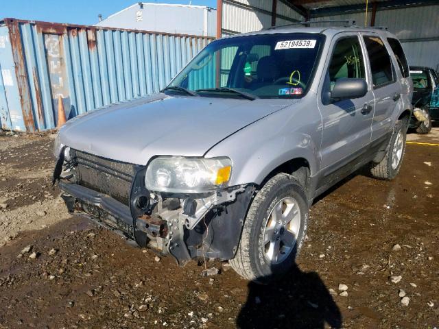 1FMYU93186KA12132 - 2006 FORD ESCAPE XLT SILVER photo 2