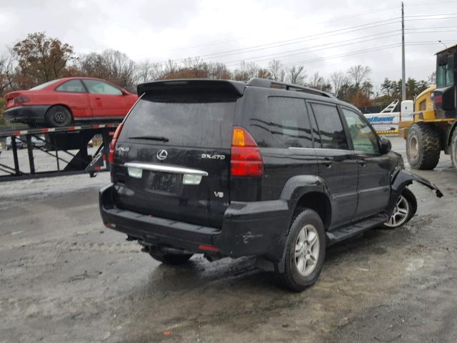 JTJBT20XX40060458 - 2004 LEXUS GX 470 BLACK photo 4