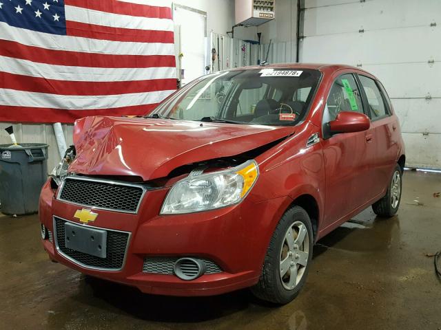 KL1TD6DE7BB185270 - 2011 CHEVROLET AVEO LS MAROON photo 2