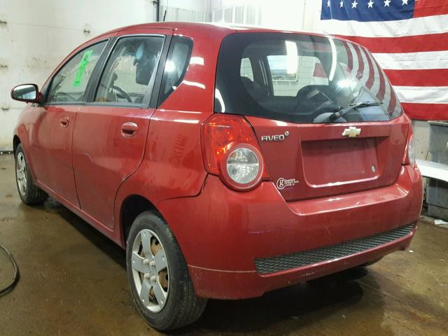 KL1TD6DE7BB185270 - 2011 CHEVROLET AVEO LS MAROON photo 3